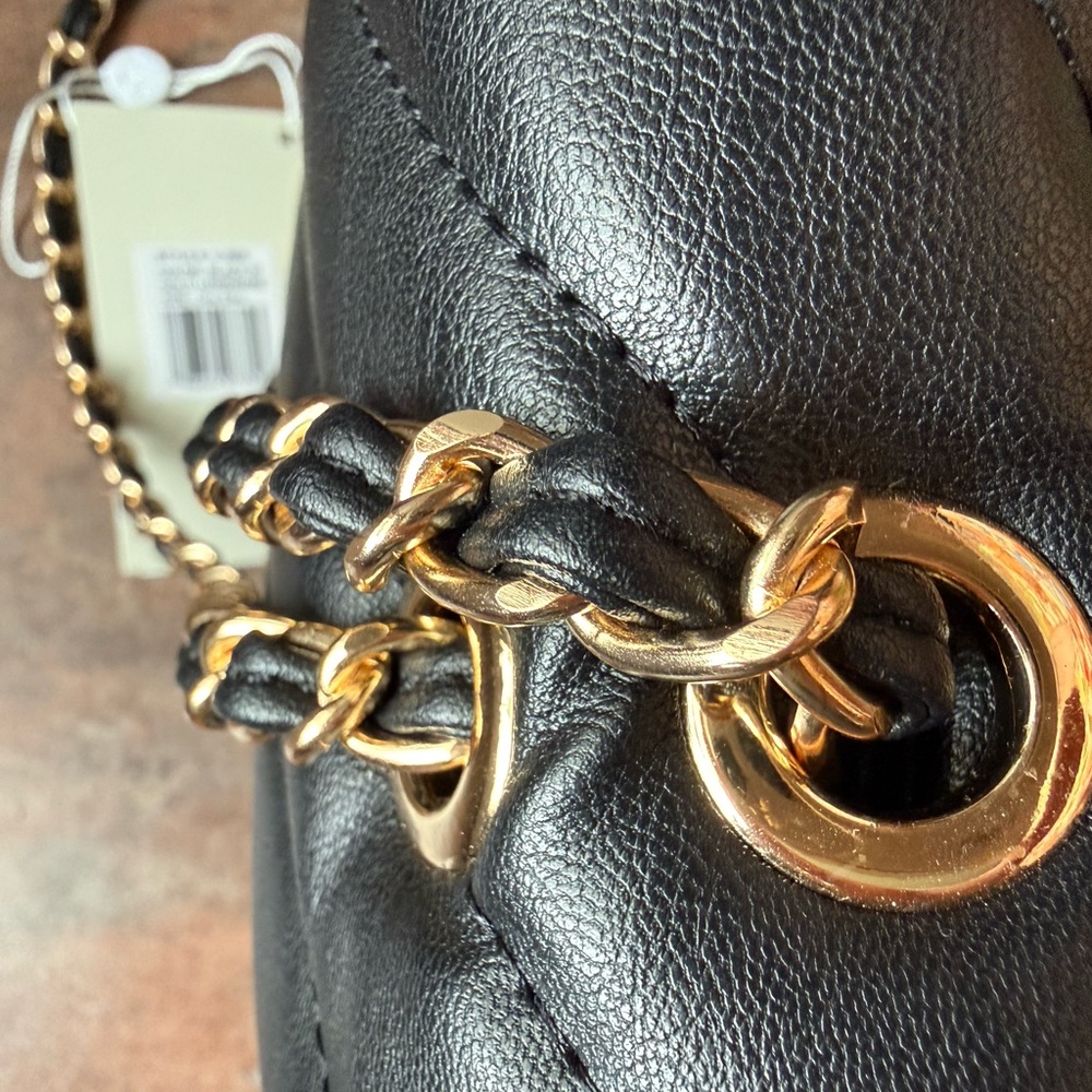 Valentino Black Chevron Shoulder Bag - Picture 7 of 9